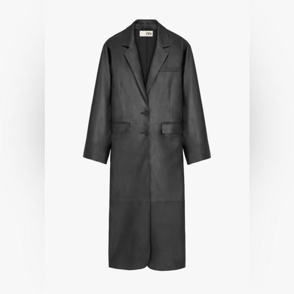 ZARA X KAIA LEATHER TRENCH SZ XS/S - Picture 2 of 6